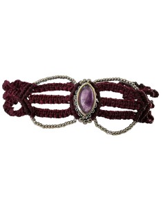 Bracelet macramé violet