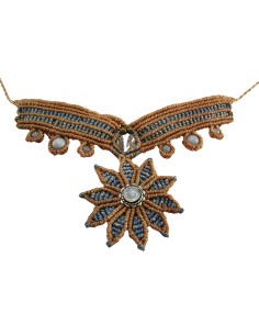 Collier macramé fleur 2