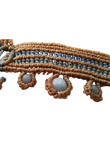 Collier macramé fleur