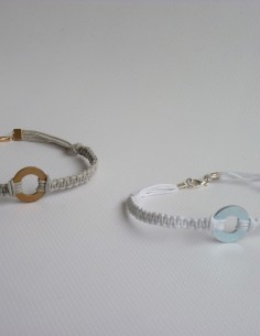 Bracelet macramé blanc