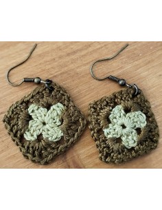 Boucles d'oreilles coton 2