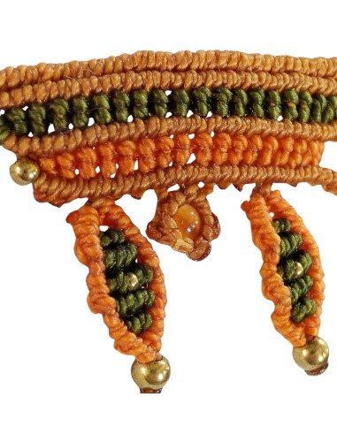 Collier macramé fleur