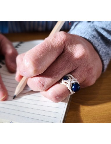 Bague Macramé blanche