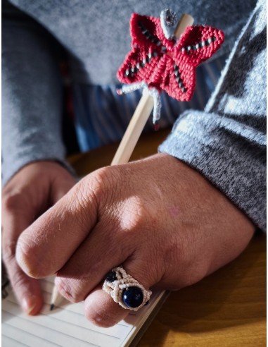 Bague Macramé blanche