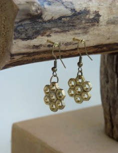 Boucle d'oreille fleur écrous