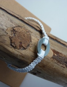 Bracelet macramé blanc 2