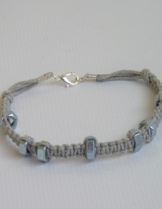 Bracelet macramé gris...